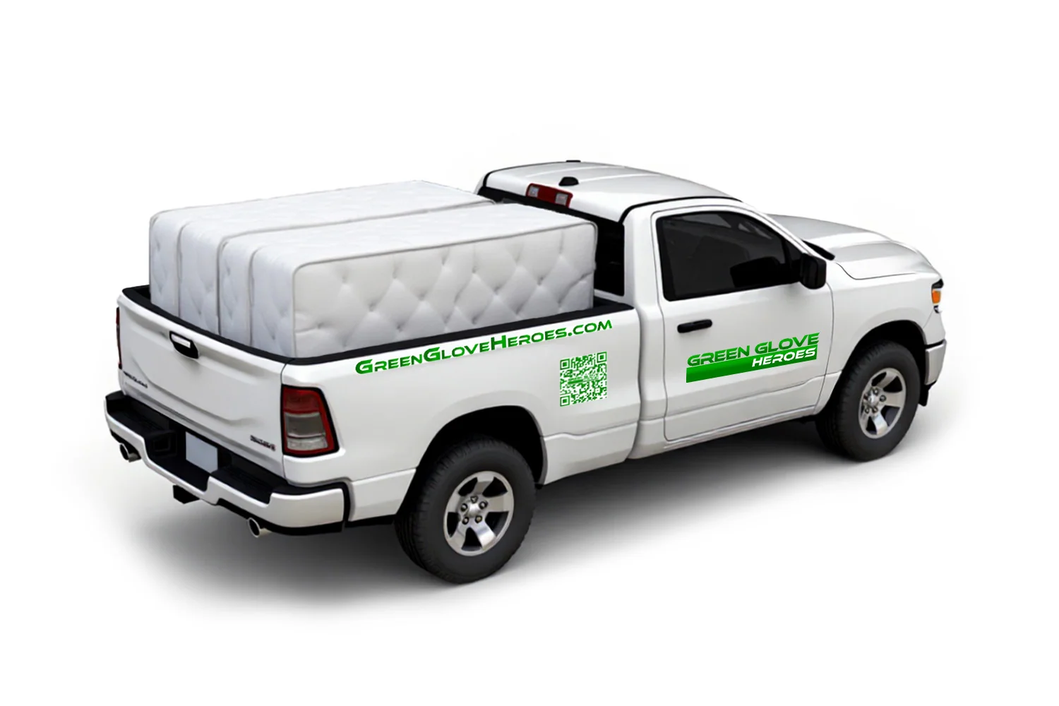 Example of mattresses loaded into a truck
